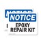 Signmission Epoxy Repair Kit, 10 in W x Rectangle, Plastic OS-2PACK-NS-P-710-L-12116 - alternate 1